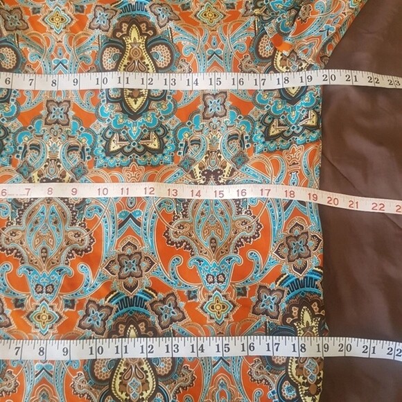 Akoz Womens Blouse Boho Bohemian Long Rolled Up Button Sleeve Size Large Retro - Picture 9 of 12